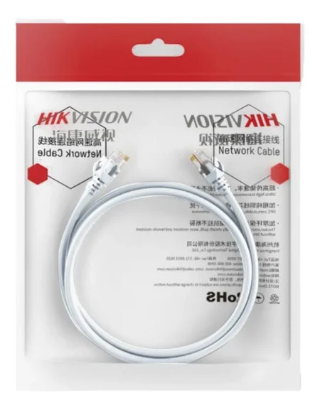 Cable Patch Cord Utp Cat. 6 Hikvision Ds-1Np6Uec0-050-W De 0.50M/Ideal Para PoE+/Interior/Blanco