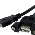 Cable 91Cm USB 2.0 Montaje En Panel Macho Idc5 A Hembra Usba