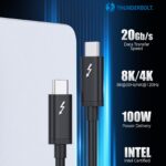 CABLE THUNDERBOLT 3 DE 0.8M 40GBPS-ACTIVO-CON PD 100W