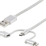 Cable Trenzado De 1M USB A USB C Micro USB Lightning Cargador