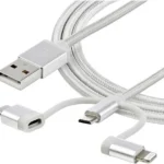 Cable Trenzado De 1M USB A USB C Micro USB Lightning Cargador