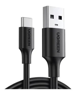 CABLE USB UGREEN 20882/USB-C MACHO A USB-A MACHO/1M/DATOS 5GBPS/CARGA RAPIDA 60W/NEGRO