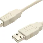 Cable USB 2.0 Beige De 1.8M A Macho A B Macho Para Impresora