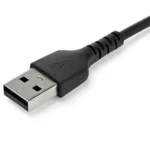 Cable USB Tipo C De 2 M Negro-Con Fibra Aramida