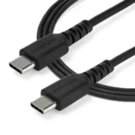 Cable USB Tipo C De 1 M Negro-Con Fibra Aramida