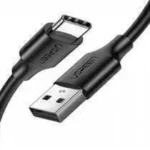 Cable USB-A A USB-C Ugreen 60126/1 Metro/Carga Rapida/Nylon Trenzado/Negro