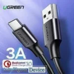 Cable USB-A A USB-C Ugreen 60126/1 Metro/Carga Rapida/Nylon Trenzado/Negro