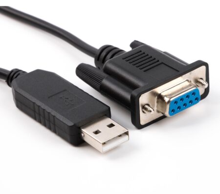2m Usb To Serial Null Modem Adapter Cable Ftdi Rs232
