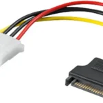 Cable Adaptador 15Cm De Poder Molex Lp4 4 Pines A SATA 15 Pines