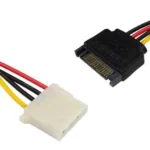 Cable Adaptador 15Cm De Poder Molex Lp4 4 Pines A SATA 15 Pines