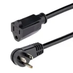 Cable De 2M 6Ft De Extension Acodado 5-15P A 5-15R