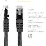 Cable De Red RJ45 Cat6 Negro 1.8M - Pack De 10 - Sin Enganche