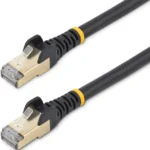 Cable De Red Ethernet Cat6A Blindado Stp De 3M Negro .