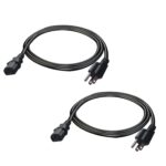 Cable 91Cm Corriente Para Pc Computadora C13 A Nema5-15P Tierra