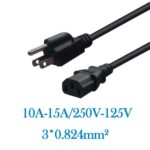 Cable 91Cm Corriente Para Pc Computadora C13 A Nema5-15P Tierra