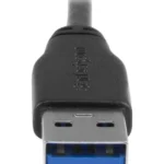 Cable Delgado 0.5M Micro USB 3.0 Acodado A Izquierda A USB A .