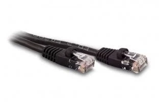 Cable 1.2M De Red Cat6A Negro Snagless PoE 100W RJ45