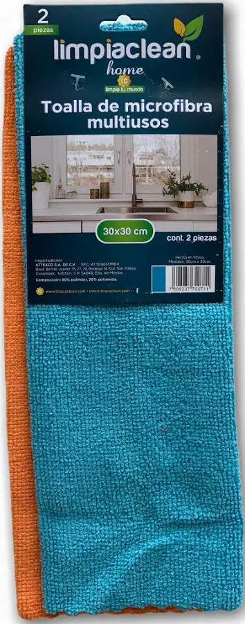 CAJILLA CON 2 MICROFIBRAS LIMPIADORAS