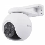 Camara IP Smart WiFi Pt Ir Ezviz H80F 2K/Triple Lente/IP65/Panoramica 360°/Vision Nocturna A Color/Ia Deteccion De Humanos Y Vehiculos/Alarma Con Sirena Y Luz