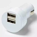 Cargador De Coche USB Dos Puertos 24W 4.8A Blanco