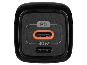 Cargador De Pared Vorago Au-355-Wh/2 Puertos USB-C/30W/Carga Rapida/Blanco