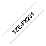 Cinta Flexible Negro Sobre Blanco 12Mm X 8M
