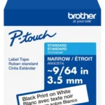 Cinta Negra Sobre Blanco 3.5Mm Super Narrow Tape