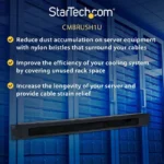 Panel Pasacables Con Cepillo Peine 1U Para Armario Rack