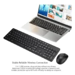 TECLADO Y MOUSE OPTICO INALAMBR 2.4G NEGRO COMBO