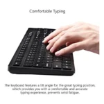 TECLADO Y MOUSE OPTICO INALAMBR 2.4G NEGRO COMBO