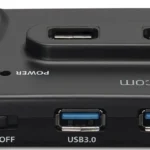 Resistente Concentrador USB 7 Puertos Uso Industrial Montar .