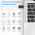 Jack USB-C A USB-C Hembra- Hembra