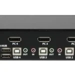 Switch Conmutador Kvm 4X Displayport DP Audio Hub USB