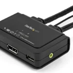 Conmutador Switch Kvm 2 Puertos USB Audio Displayport Doble