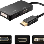 Adaptador Convertidor Displayport A VGA DVI HDMI