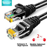 Cable Ethernet Cat 6 De 2M Lszh Patch Utp Sin Enganches Negro