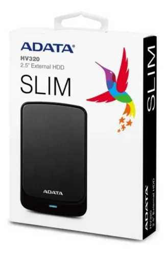 D. Duro Externo Usb3.2 Adata 1Tb Negro, Ahv320-1Tu31-Cbk (Openbox)
