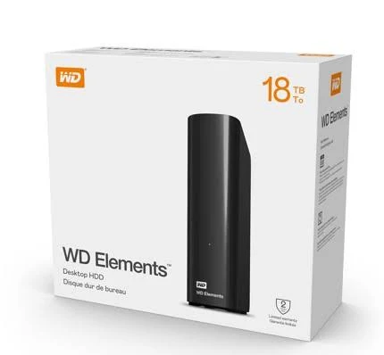 D. Duro Externo USB 18Tb Western Digital Wdbwlg0180Hbk-Nesn USB-A/Negro