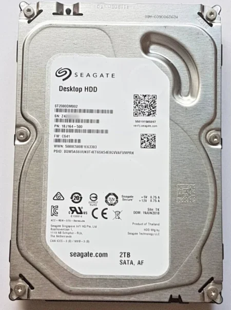 Disco Duro Interno 3.5In 2Tb SATA 7200Rpm 256Mb Exos 7E10 512E