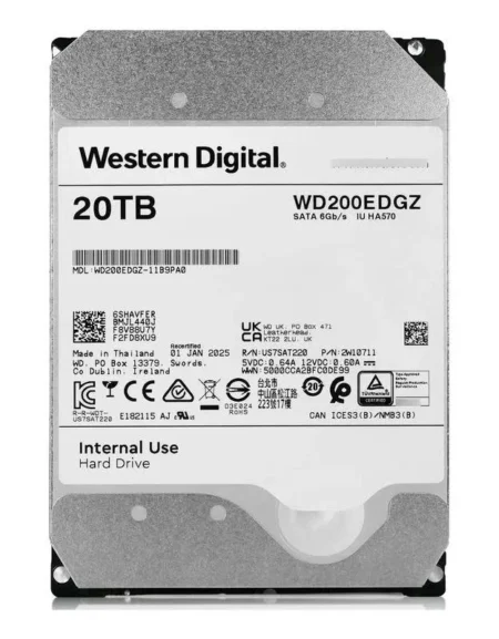 DISCO DURO INTERNO 3.5IN 20TB SATA 7200RPM 256MB 3YR SKYHAWK AI