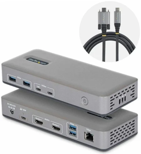 Docking Station USB-C 2 Monitores HDMI 4K 60Hz Pd 100W