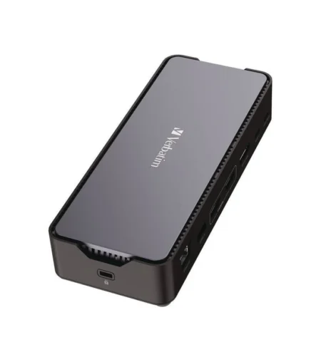 Docking Station Verbatim 32173/USB-C-/1Xusb-A 3.2 Gen2/2Xusb-A 3.2 Gen1/1Xusb-A 2.0/1Xusb-C/2Xhdmi/1Xdp/1Xrj-45/1Xsd/1Xmicrosd/1Xssd/1X3.5Mm/Negro