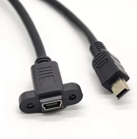 Cable 0.3M Extensor USB B Montaje En Panel Hembra A Macho .