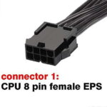 Cable De Extension Eps 20Cm 8 Pin De Alimentacion Fuente ATX .