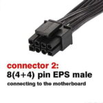 Cable De Extension Eps 20Cm 8 Pin De Alimentacion Fuente ATX .
