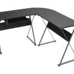 Escritorio Esquinero Xtech Xtf-Cd433 En L/Acero/Madera/128X118X74Cm/Negro