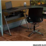 Escritorio Esquinero Xtech Xtf-Cd433 En L/Acero/Madera/128X118X74Cm/Negro
