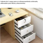 Escritorio Generico 1611/Con Faldon/Un Cajon/120X60X75Cms/Cubierta De Melamina/Estructura Metalica/Tono Madera