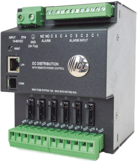 Fuente De Distribucion De 6 Salidas/Control Y Monitoreo Ethernet/Vo: 10-60V DC/Para Montaje En Riel Din/Ictdinpdu6