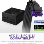 Fuente De Poder 850W Nzxt Pa-8G3Bb-Us/C850 Gold Core/80 Plus Gold ATX/Modular/24-Pin ATX/12Vhpwr/135Mm/Negro